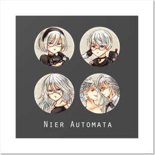 Nier Automata Glasses Posters and Art